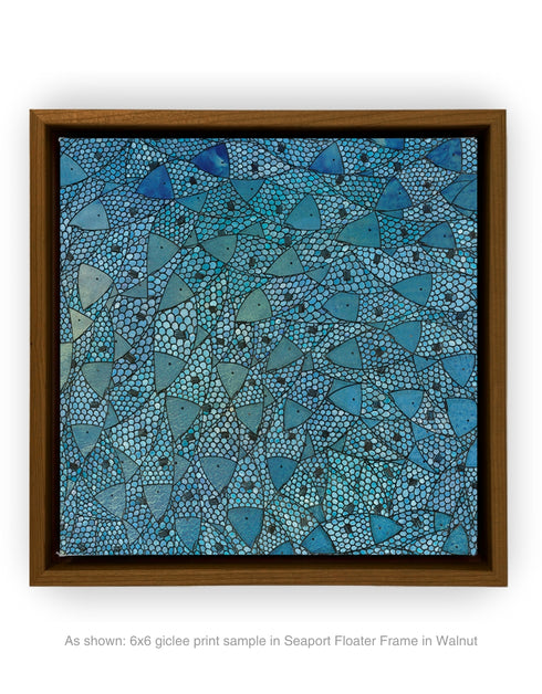 Blue Sardines | Framed Giclee Print on Canvas